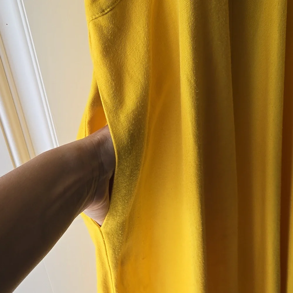 Derek Lam 100% Linen Yellow Jumpsuit